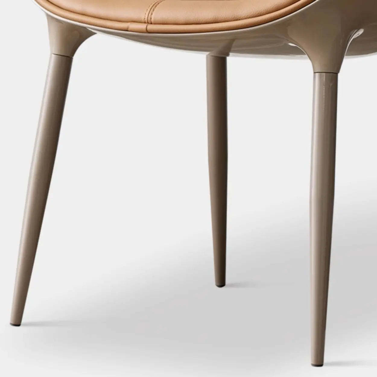Modern Leather Armless Dining Chair