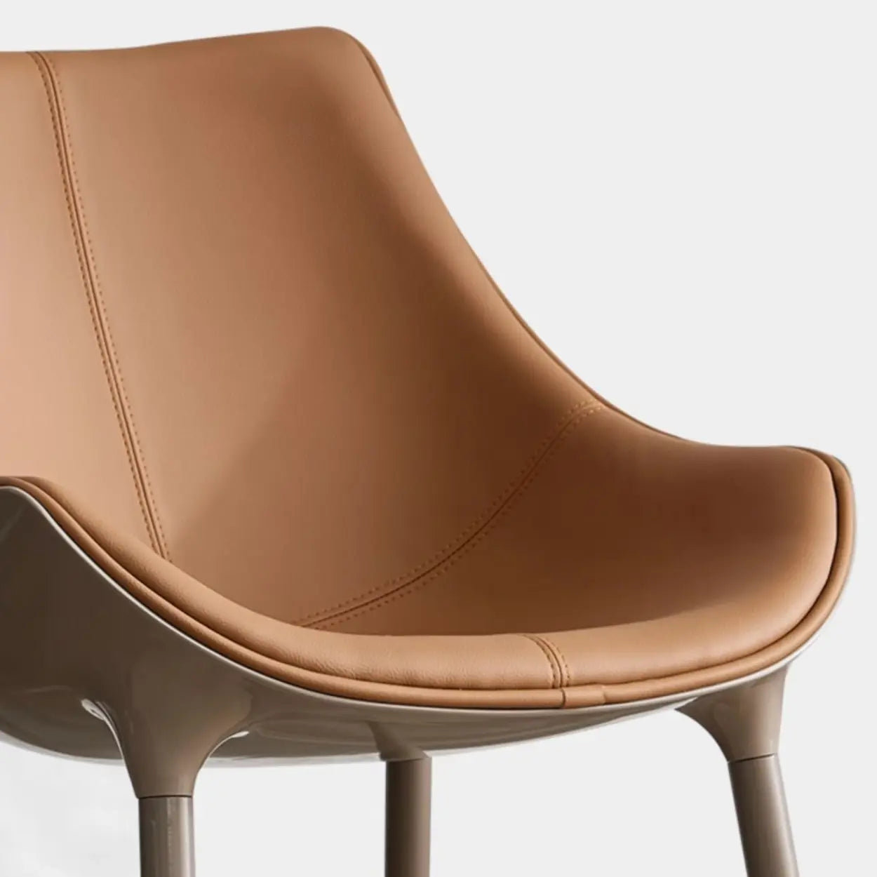 Modern Leather Armless Dining Chair