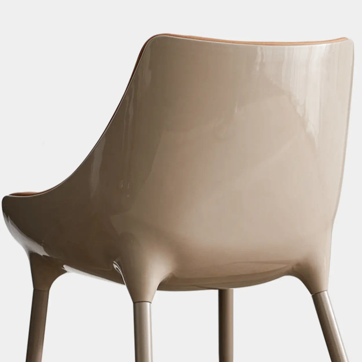Modern Leather Armless Dining Chair