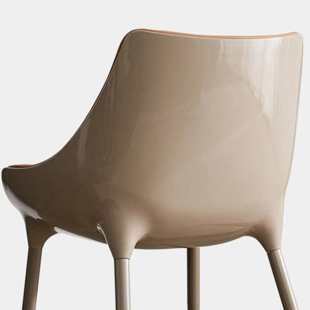 Modern Leather Armless Dining Chair
