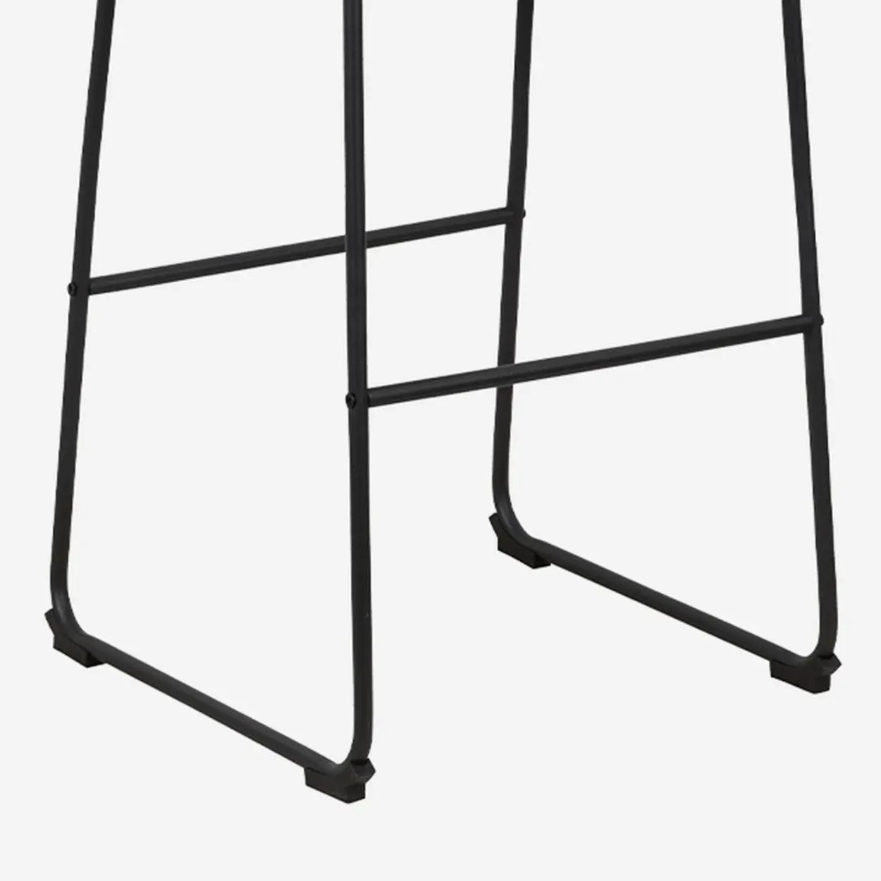 Modern Leather Counter Bar Stool with Metal Legs