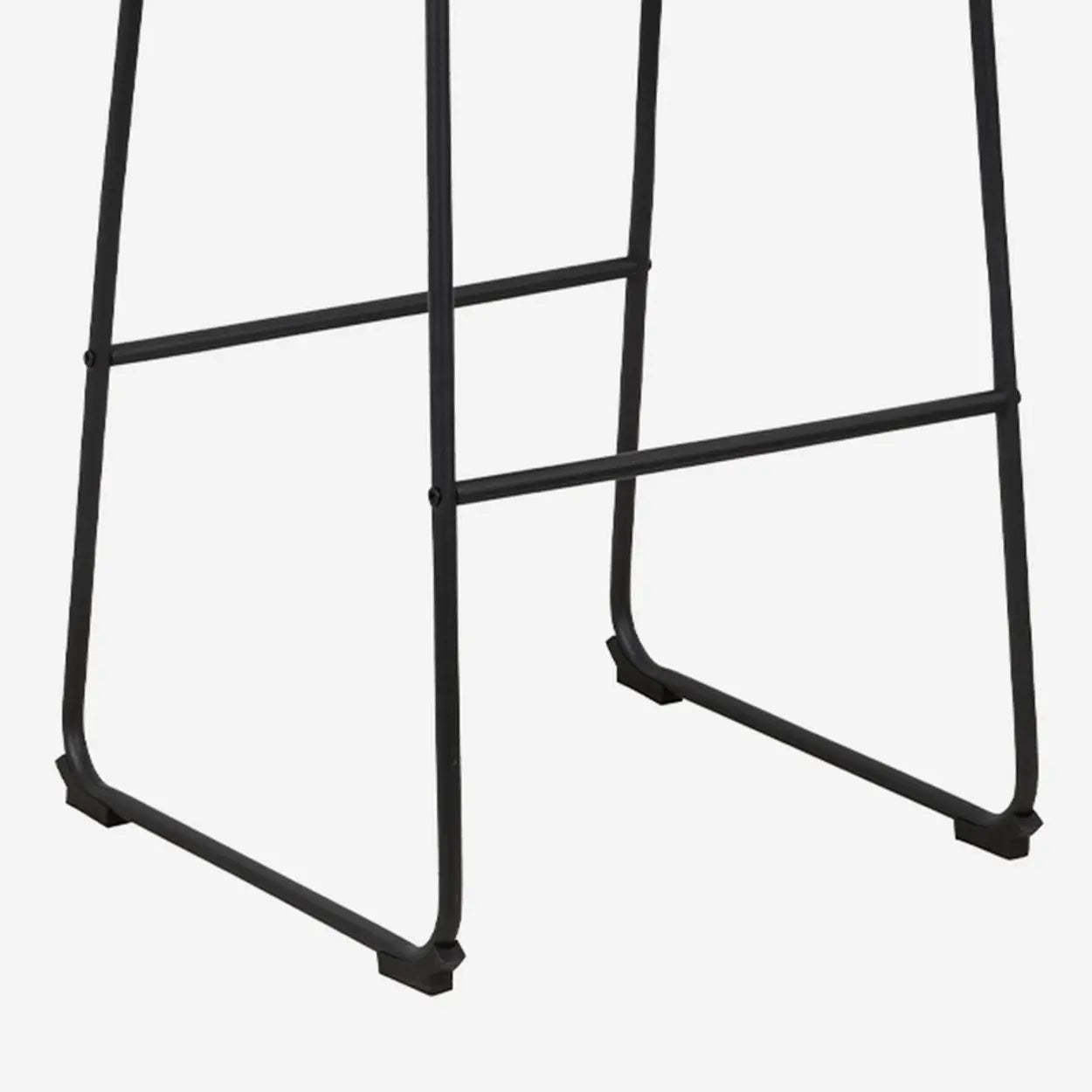 Modern Leather Counter Bar Stool with Metal Legs