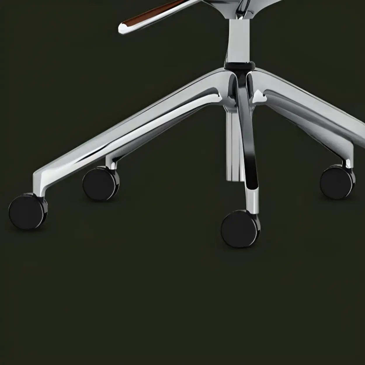 Modern Leather High-Back Swivel Armrest Office Chair