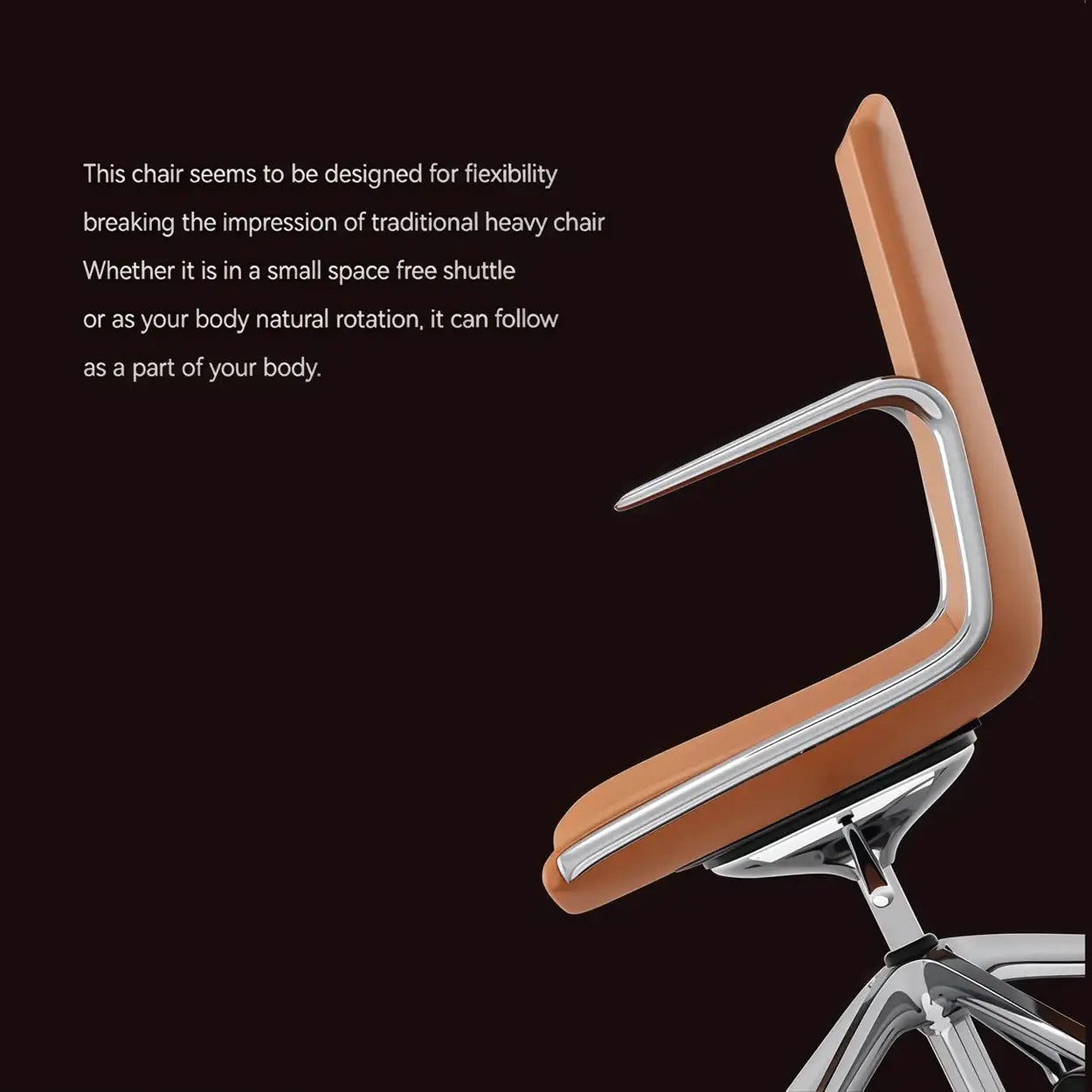 Modern Leather High-Back Swivel Armrest Office Chair