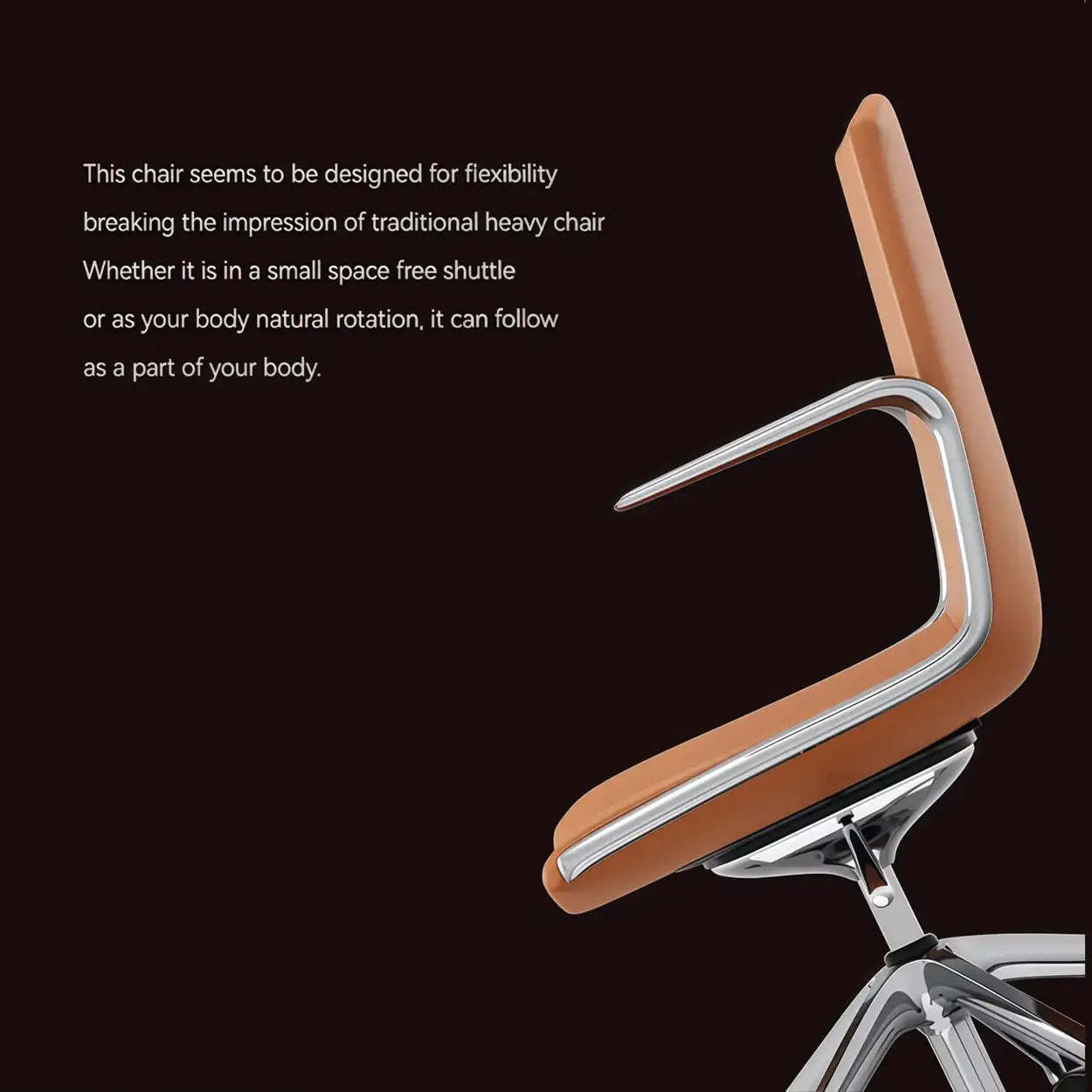 Modern Leather High-Back Swivel Armrest Office Chair