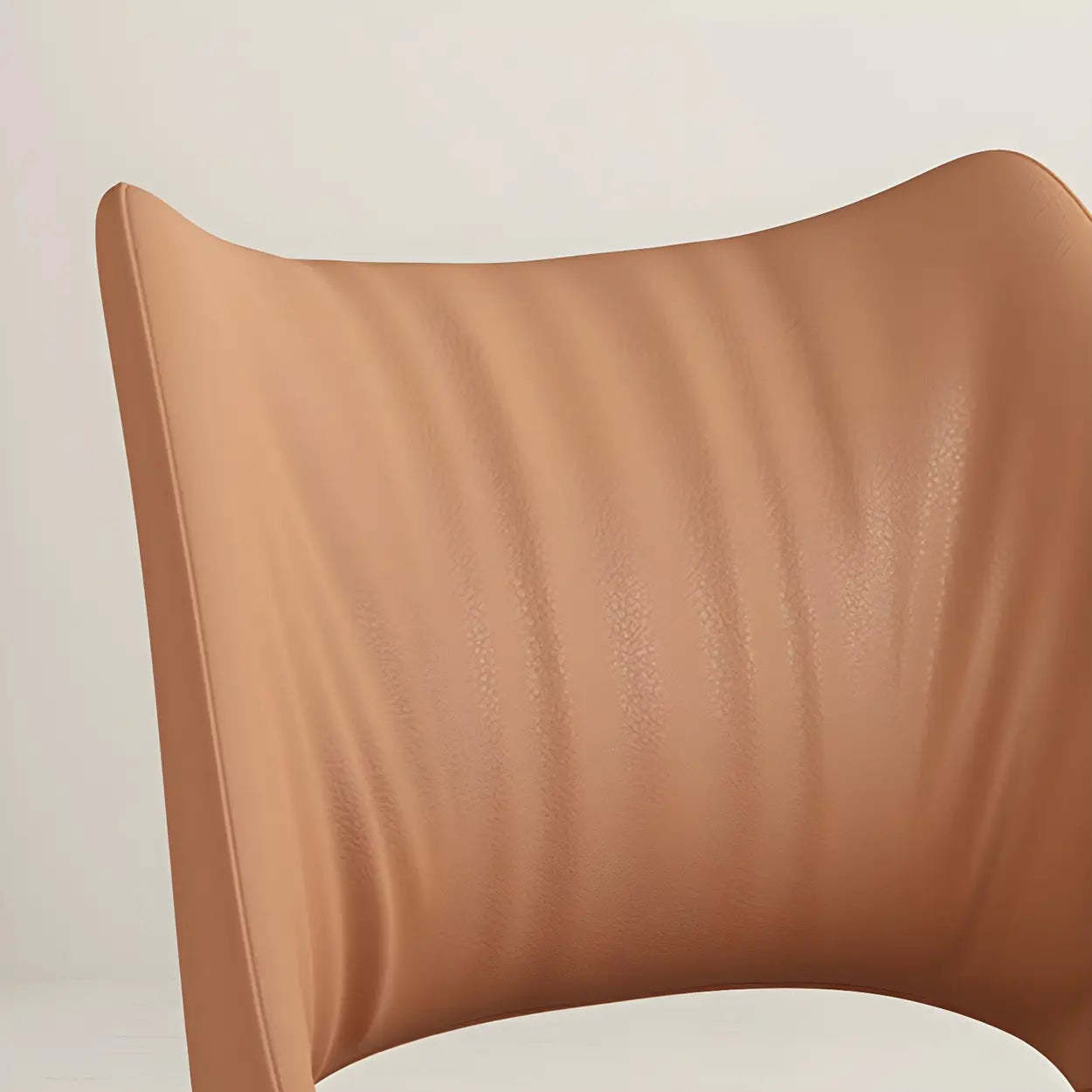 Modern Leather Open Back Dining Chair