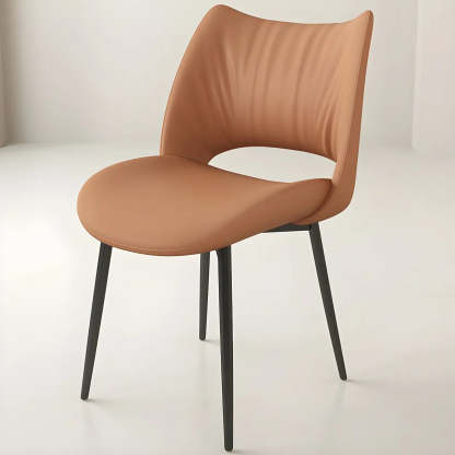 Modern Leather Open Back Dining Chair