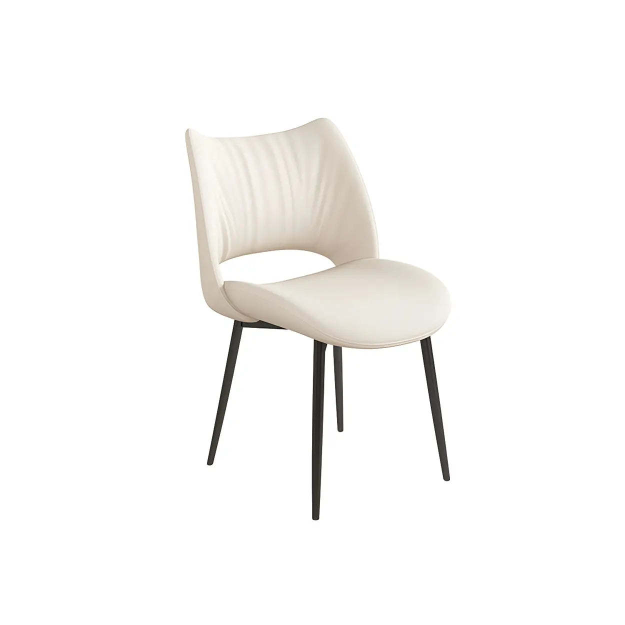 Modern Leather Open Back Dining Chair