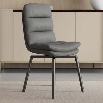 Modern Leather Padded Swivel Dining Chair