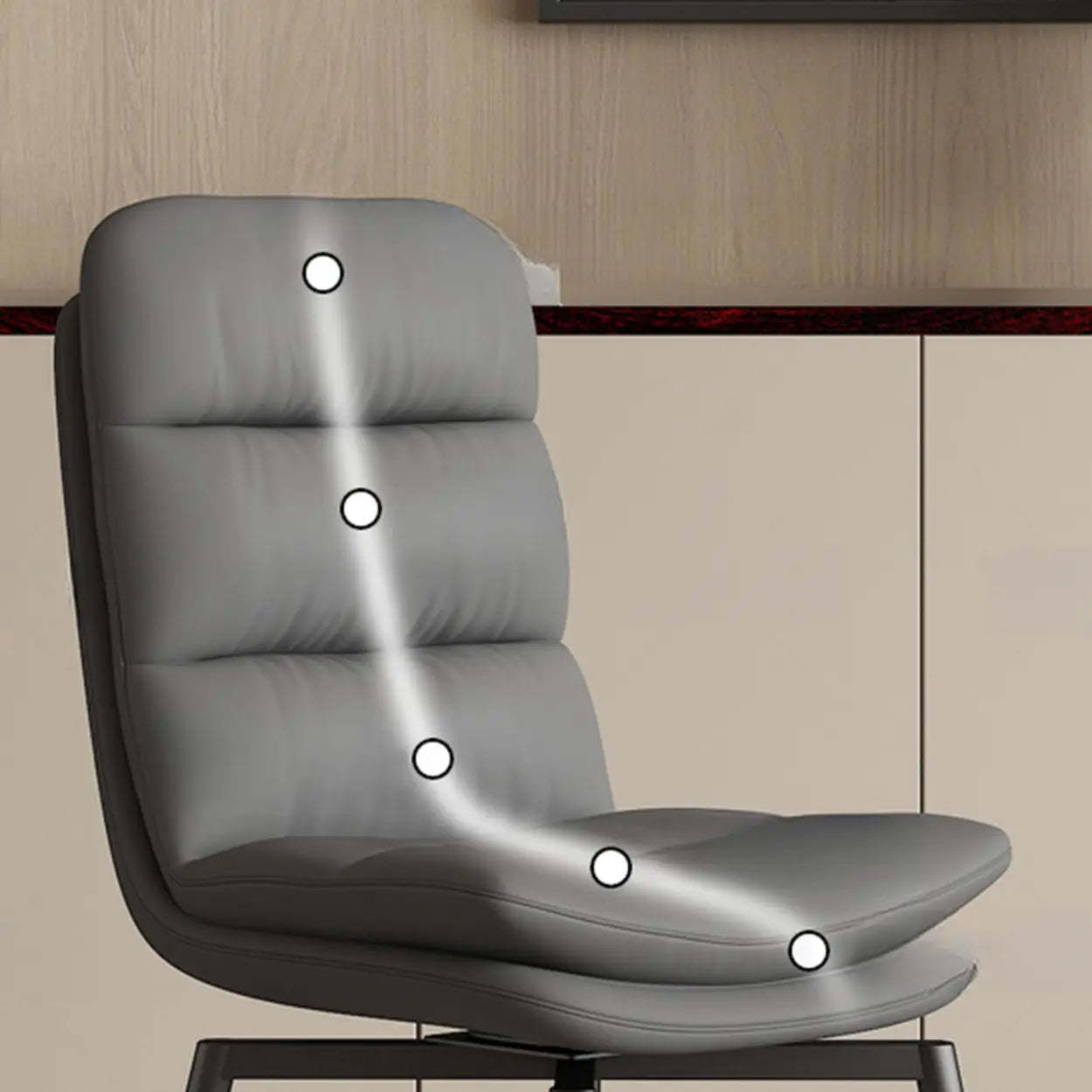 Modern Leather Padded Swivel Dining Chair