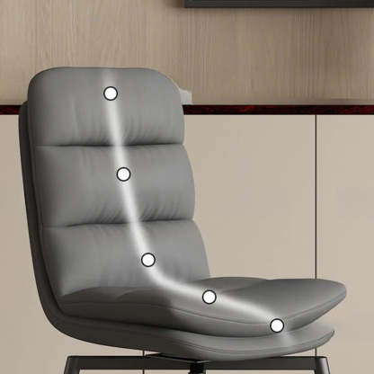 Modern Leather Padded Swivel Dining Chair