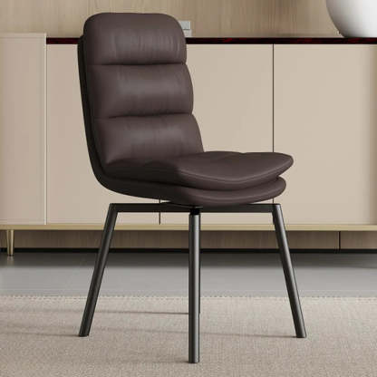Modern Leather Padded Swivel Dining Chair
