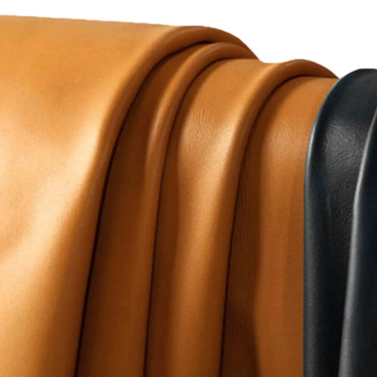 Modern Black Leather Accent Chair