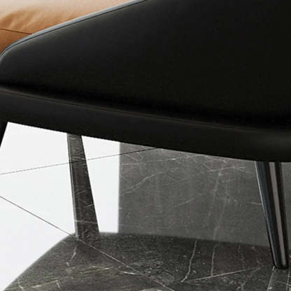 Modern Black Leather Accent Chair