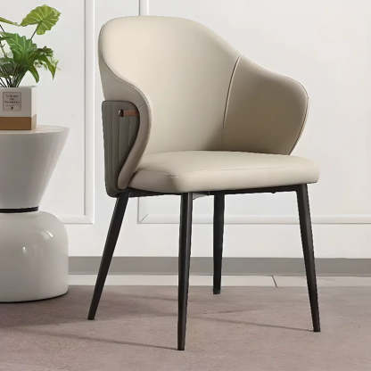 Modern Leather Upholstered Dining Chair