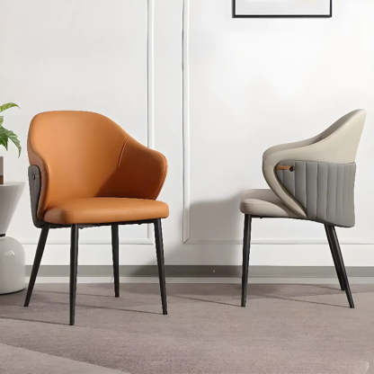Modern Leather Upholstered Dining Chair