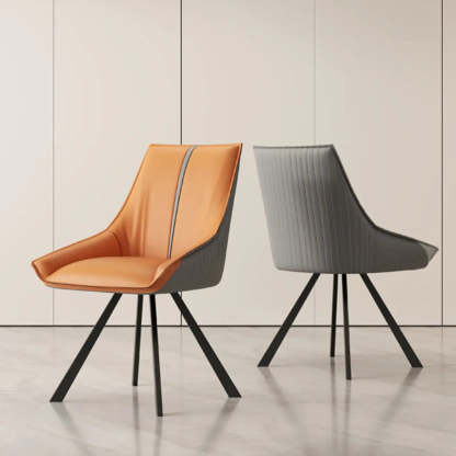 Modern Leather Accent Dining Chair