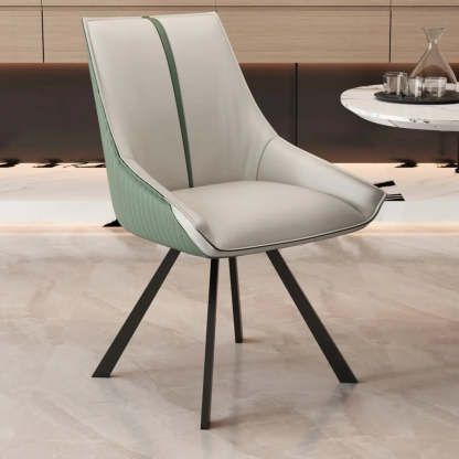 Modern Leather Accent Dining Chair