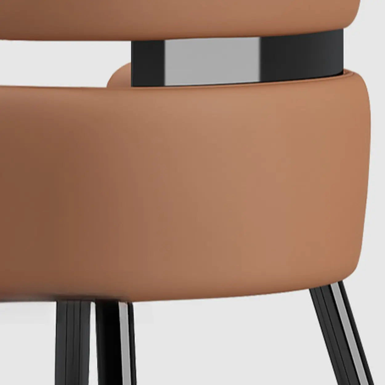 Modern Leather Dining Chair with Arms