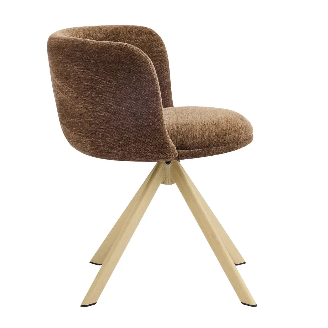Modern Low-Back Fabric Swivel Dining Chairs Set of 2