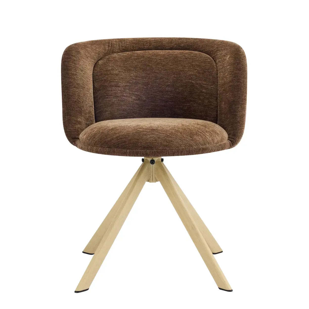 Modern Low-Back Fabric Swivel Dining Chairs Set of 2