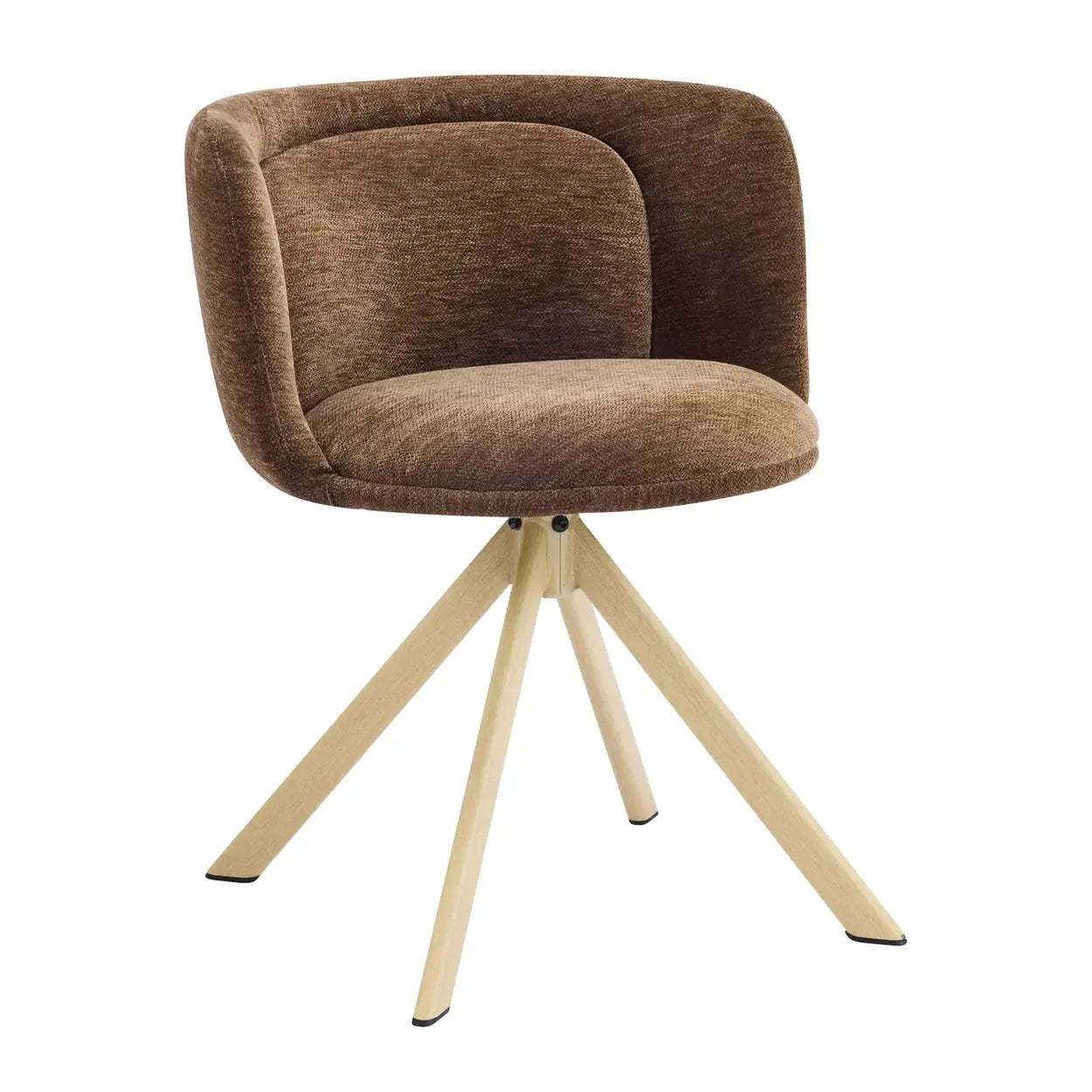 Modern Low-Back Fabric Swivel Dining Chairs Set of 2