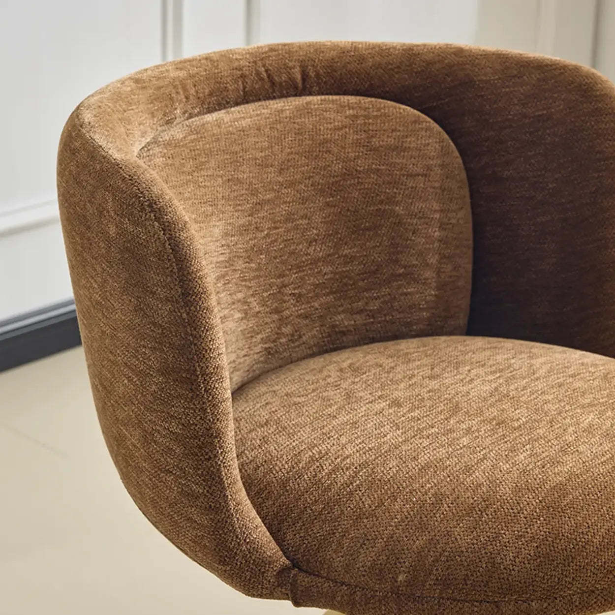 Modern Low-Back Fabric Swivel Dining Chairs Set of 2