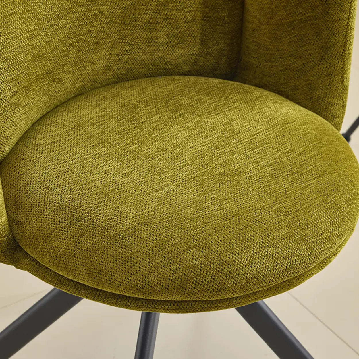 Modern Low-Back Fabric Swivel Dining Chairs Set of 2