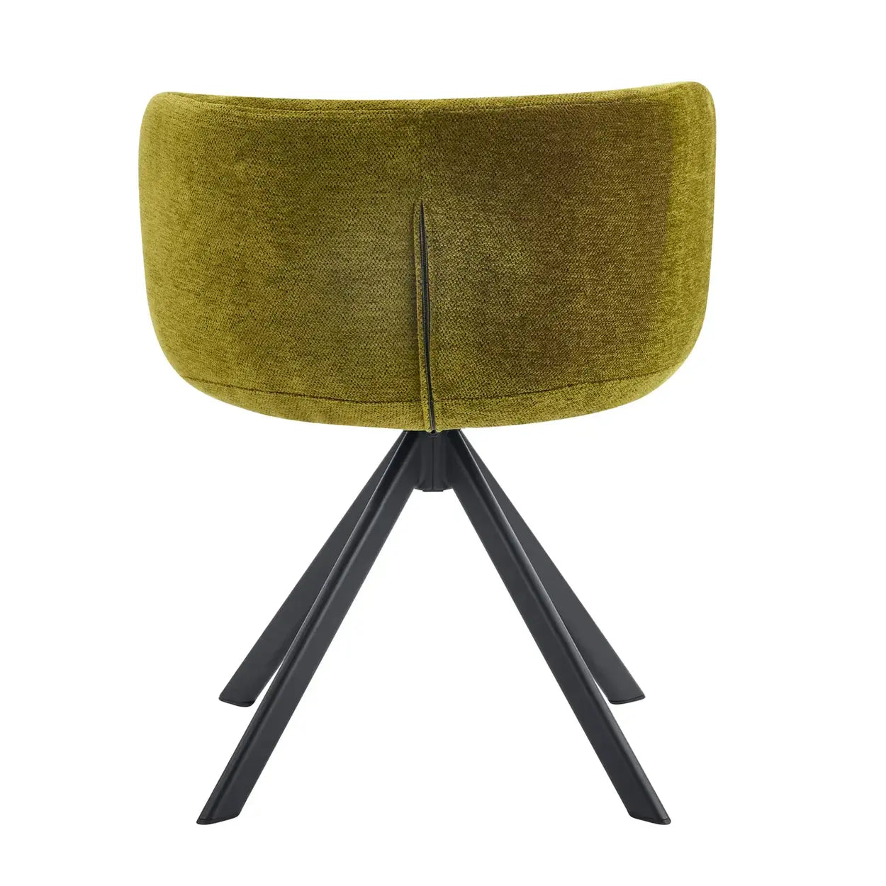 Modern Low-Back Fabric Swivel Dining Chairs Set of 2