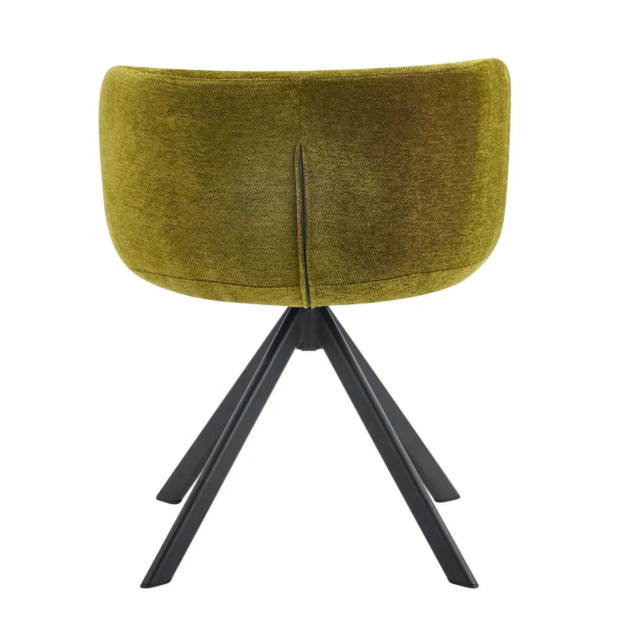 Modern Low-Back Fabric Swivel Dining Chairs Set of 2