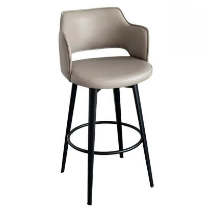 Modern Low Back Leather Counter Bar Stool