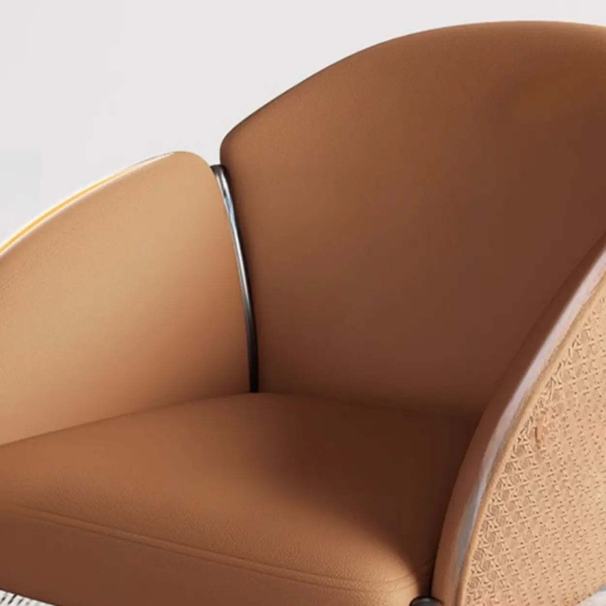 Modern Low Back Leather Accent Dining Chair