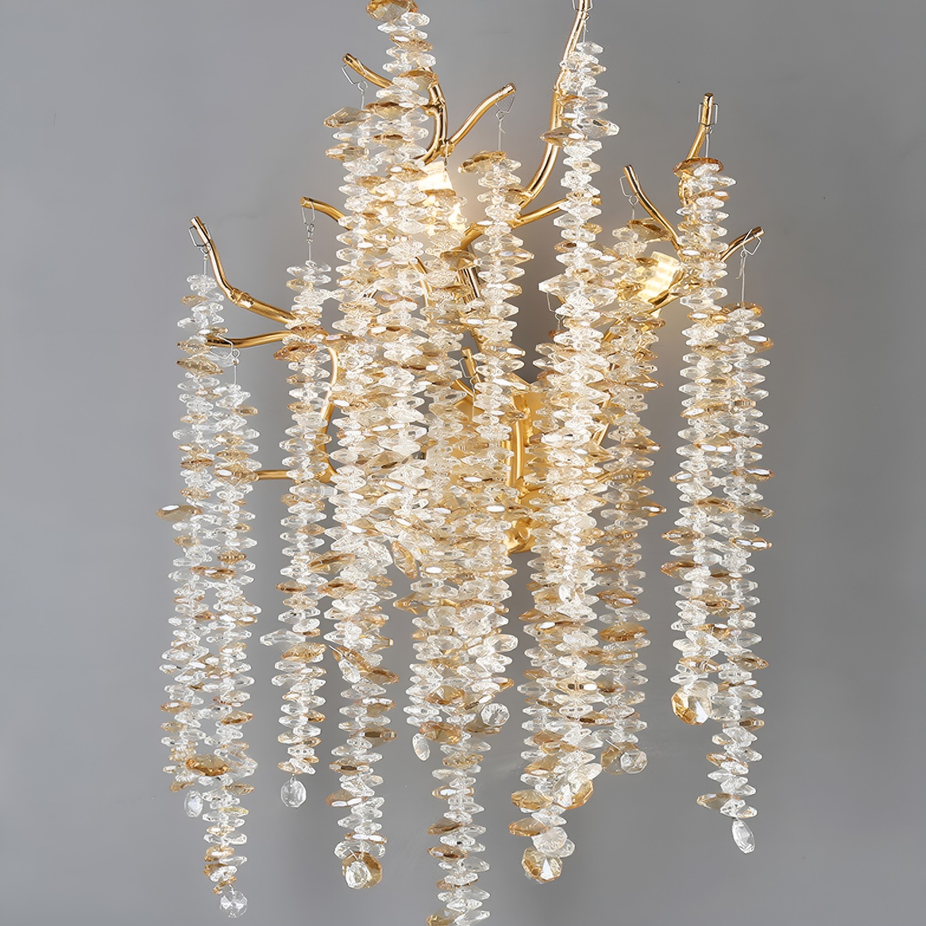 Modern Luxury Tree Branch Crystal Wall Sconce