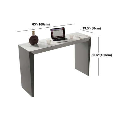 Modern Marble Counter Height Bar Table with Gray Base