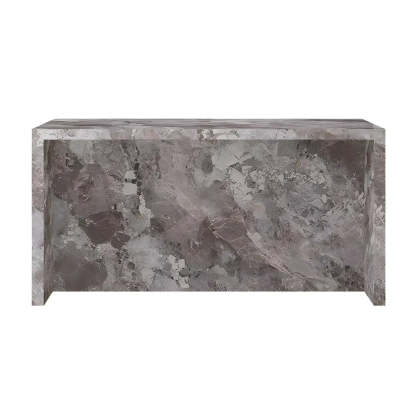 Modern Marble Kitchen Island Counter Height Bar Stool — Grey / Table Only