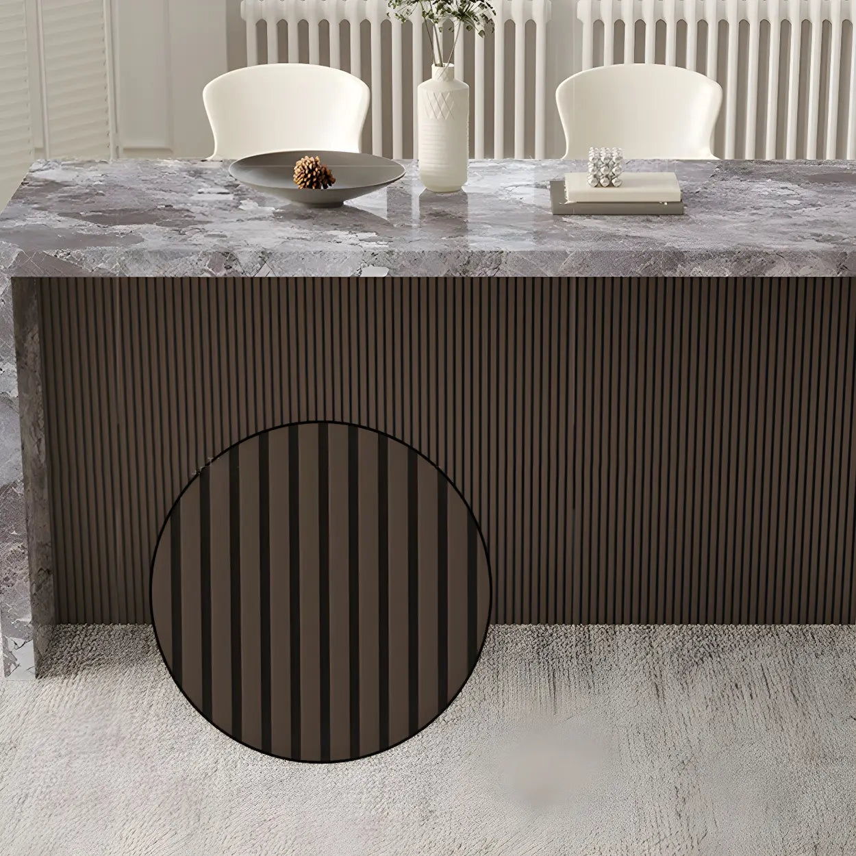 Modern Marble Kitchen Island Counter Height Bar Stool