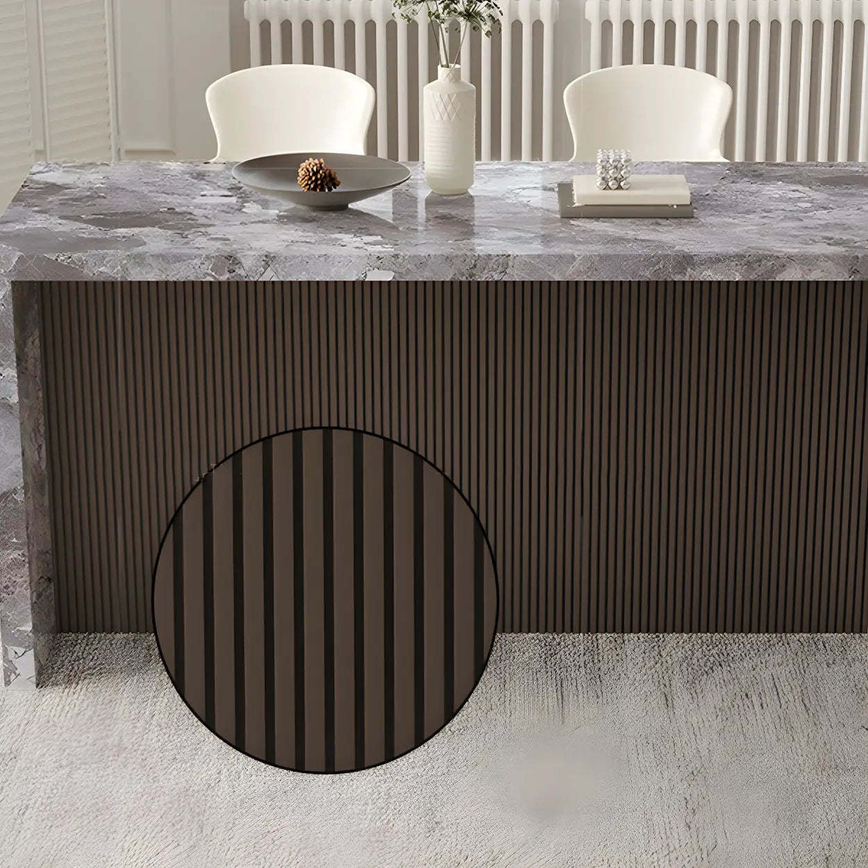Modern Marble Kitchen Island Counter Height Bar Stool