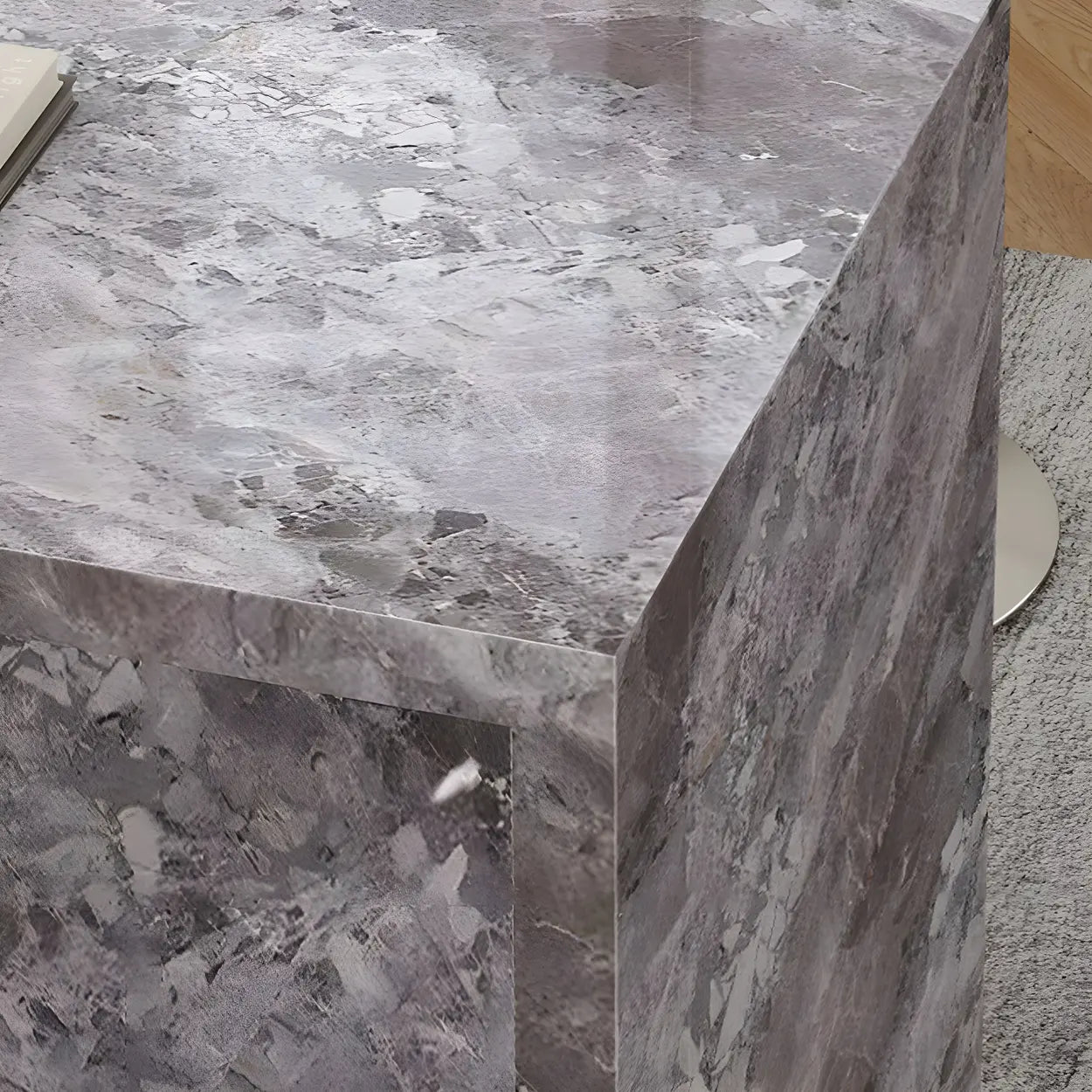 Modern Marble Kitchen Island Counter Height Bar Stool