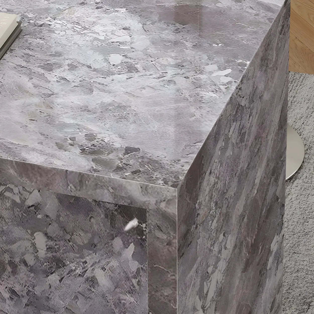 Modern Marble Kitchen Island Counter Height Bar Stool