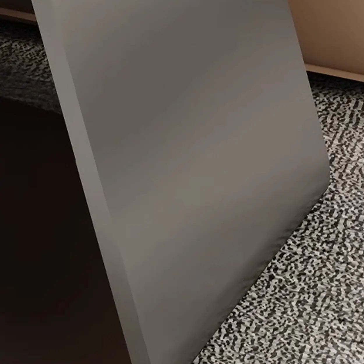 Modern Marble-Top C Side Table with Metal Base