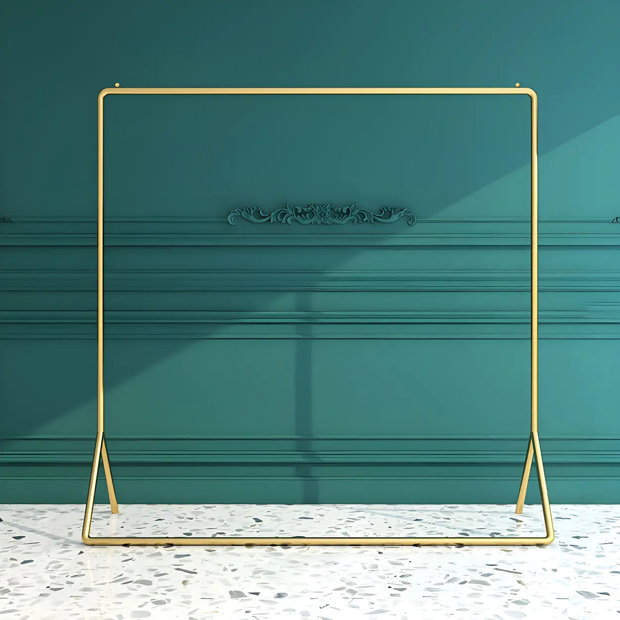 Modern Gold-Black Metal Coat Rack Organizer