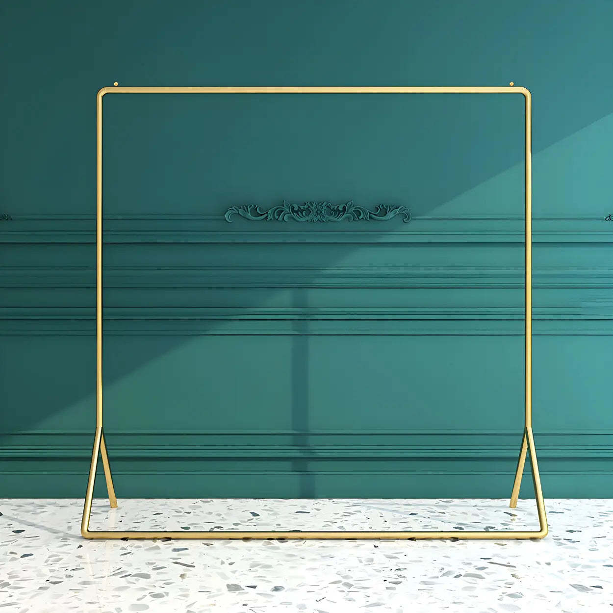 Modern Gold-Black Metal Coat Rack Organizer