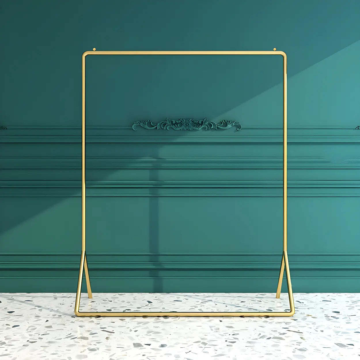 Modern Gold-Black Metal Coat Rack Organizer