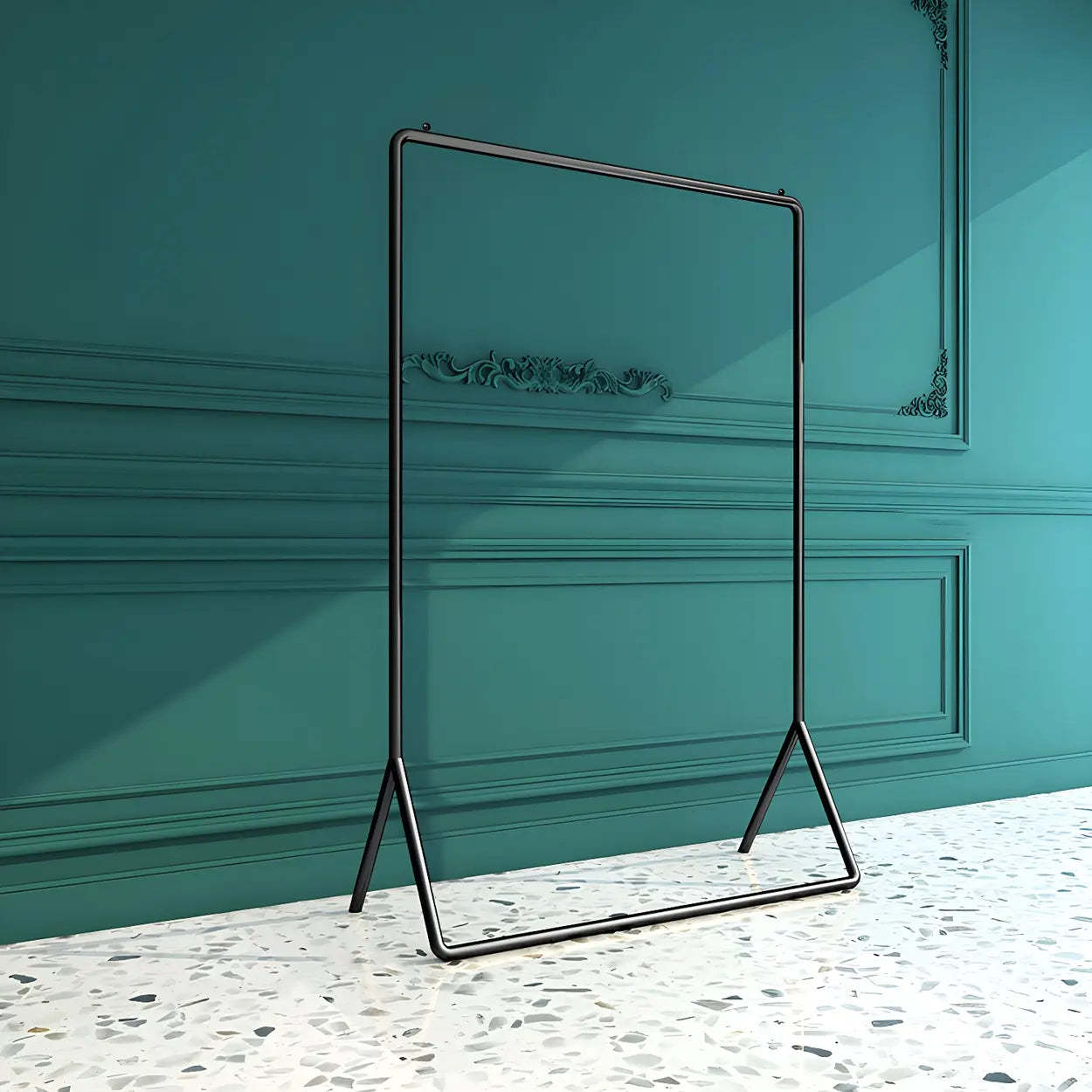 Modern Gold-Black Metal Coat Rack Organizer