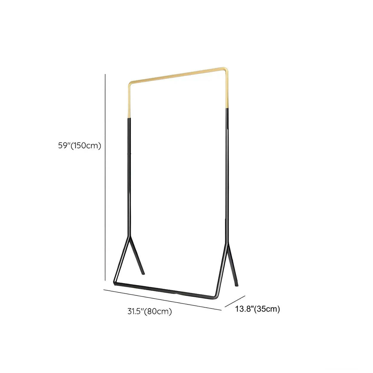 Modern Gold-Black Metal Coat Rack Organizer