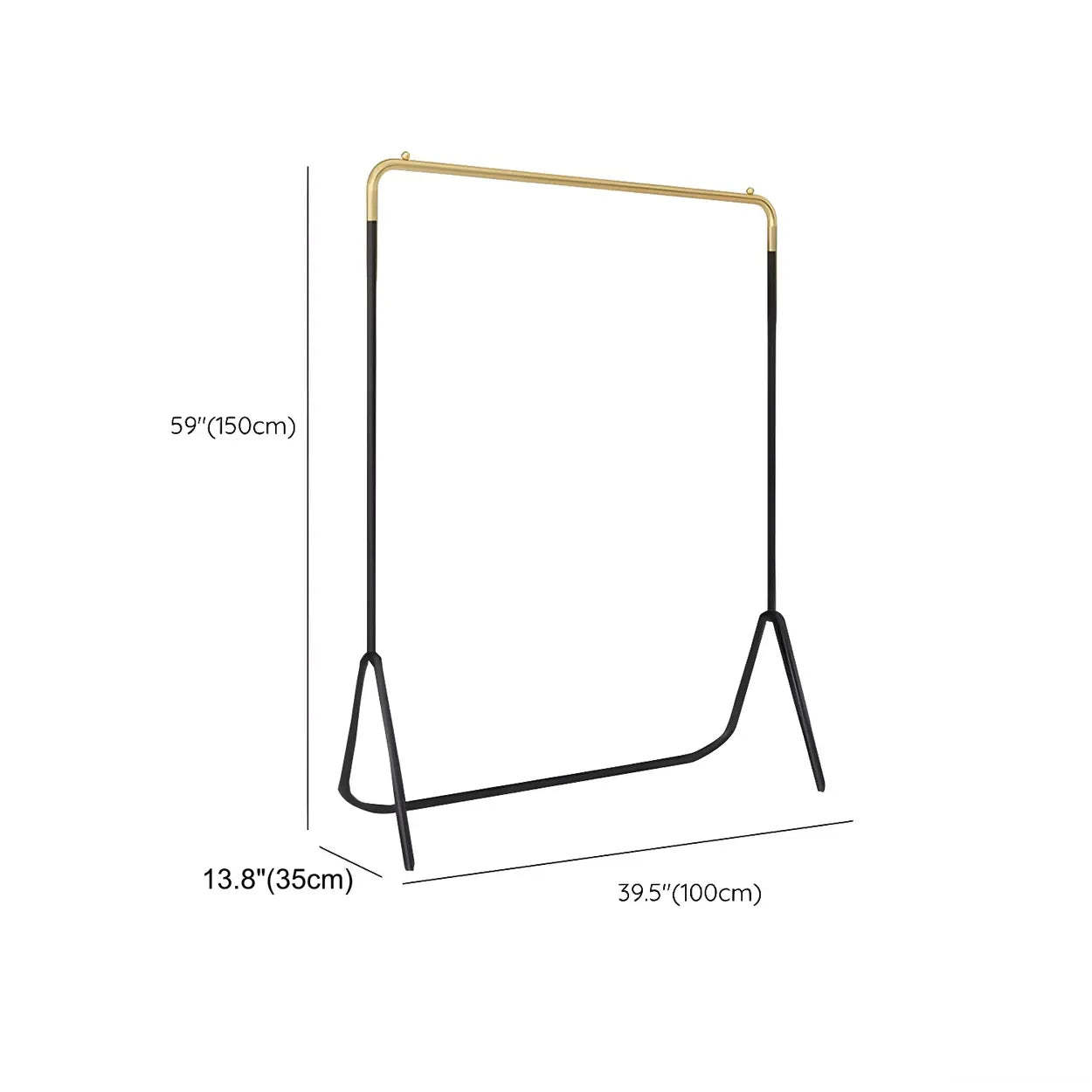 Modern Gold-Black Metal Coat Rack Organizer