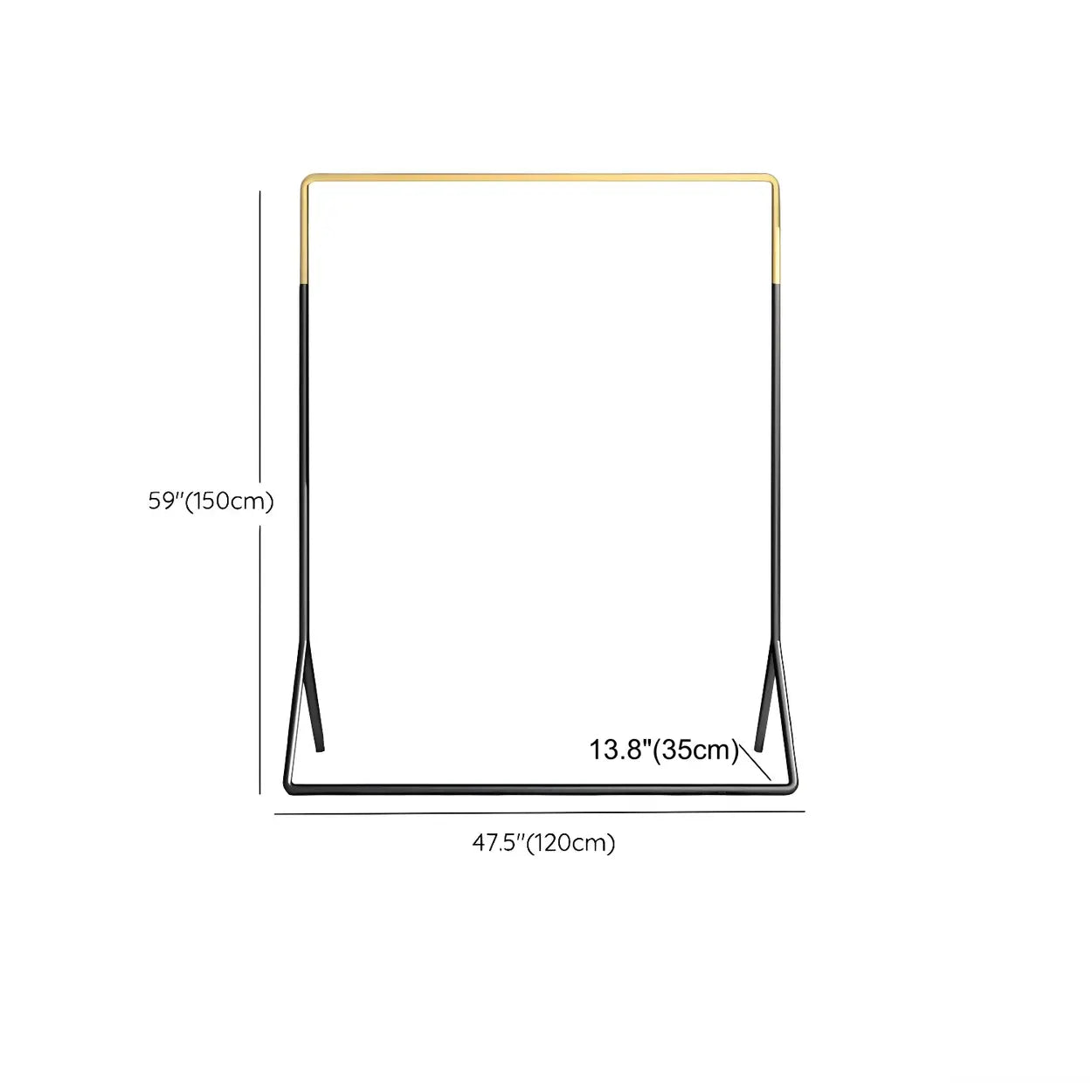 Modern Gold-Black Metal Coat Rack Organizer