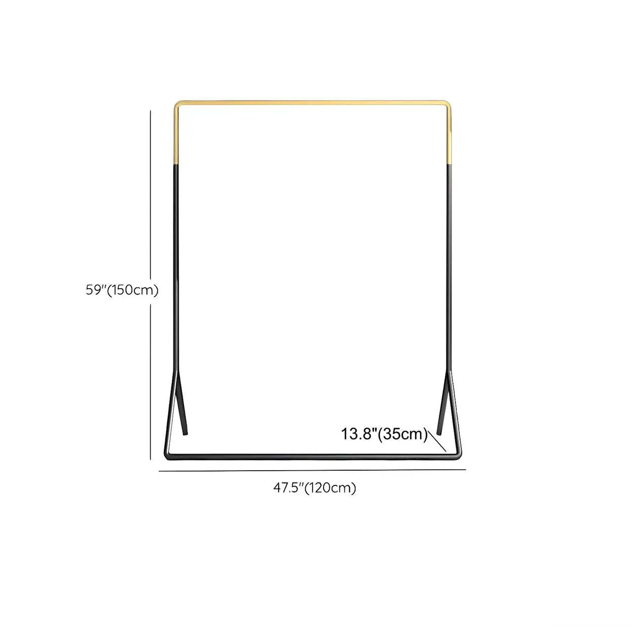 Modern Gold-Black Metal Coat Rack Organizer