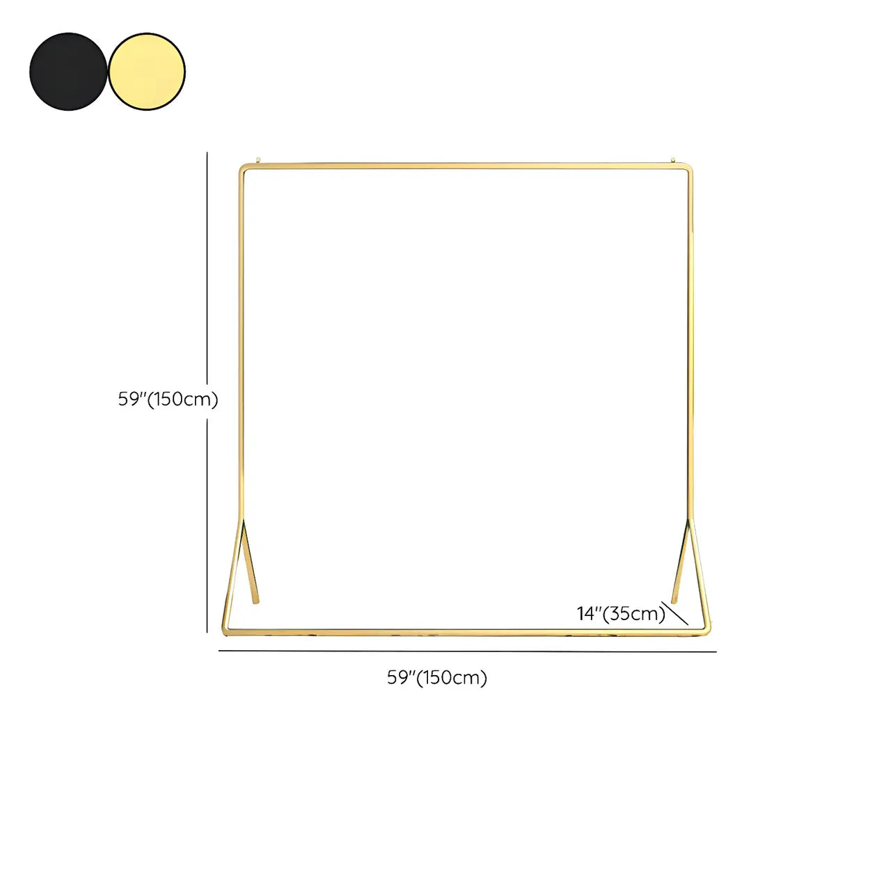 Modern Gold-Black Metal Coat Rack Organizer