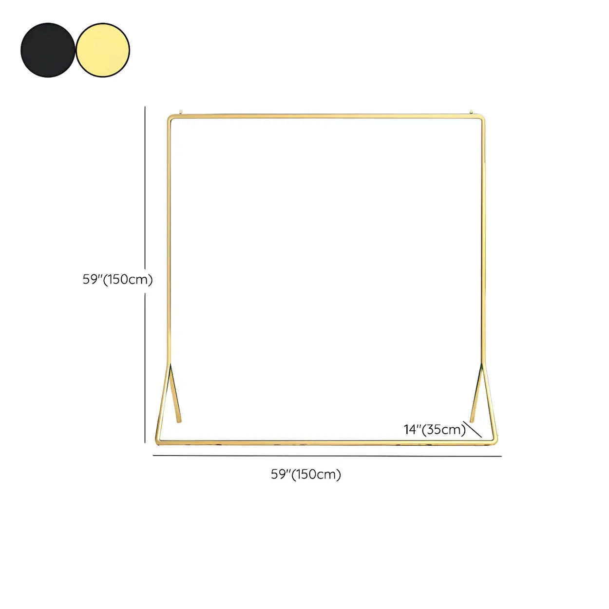 Modern Gold-Black Metal Coat Rack Organizer